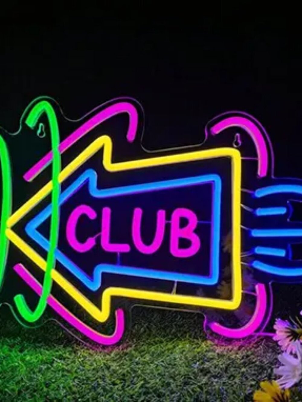 Club Led Sign Club Theme Light Up Sign, Nightclub Party Space Bar Lounge